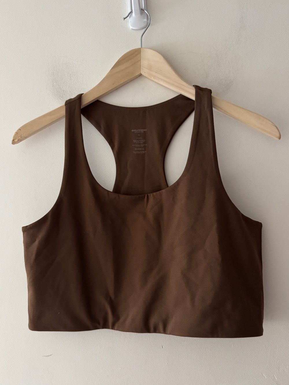 Girlfriend Collective Paloma Racerback Bra Chocolate Brown